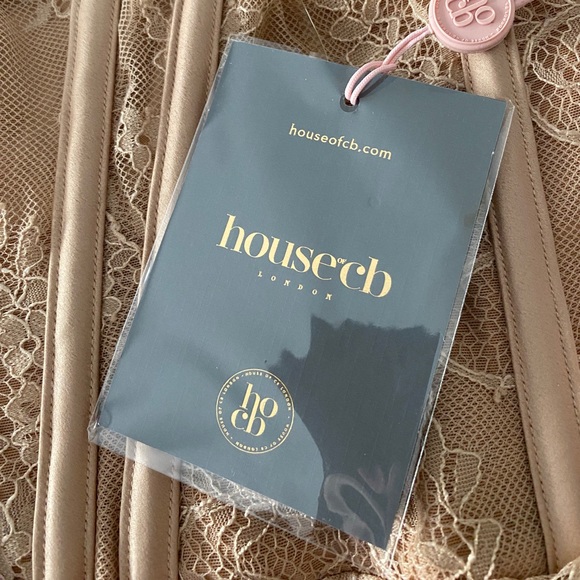 House of CB Czarina Dress Nude Lace Mini Dress Strapless Size XS New With Tags - Picture 8 of 11